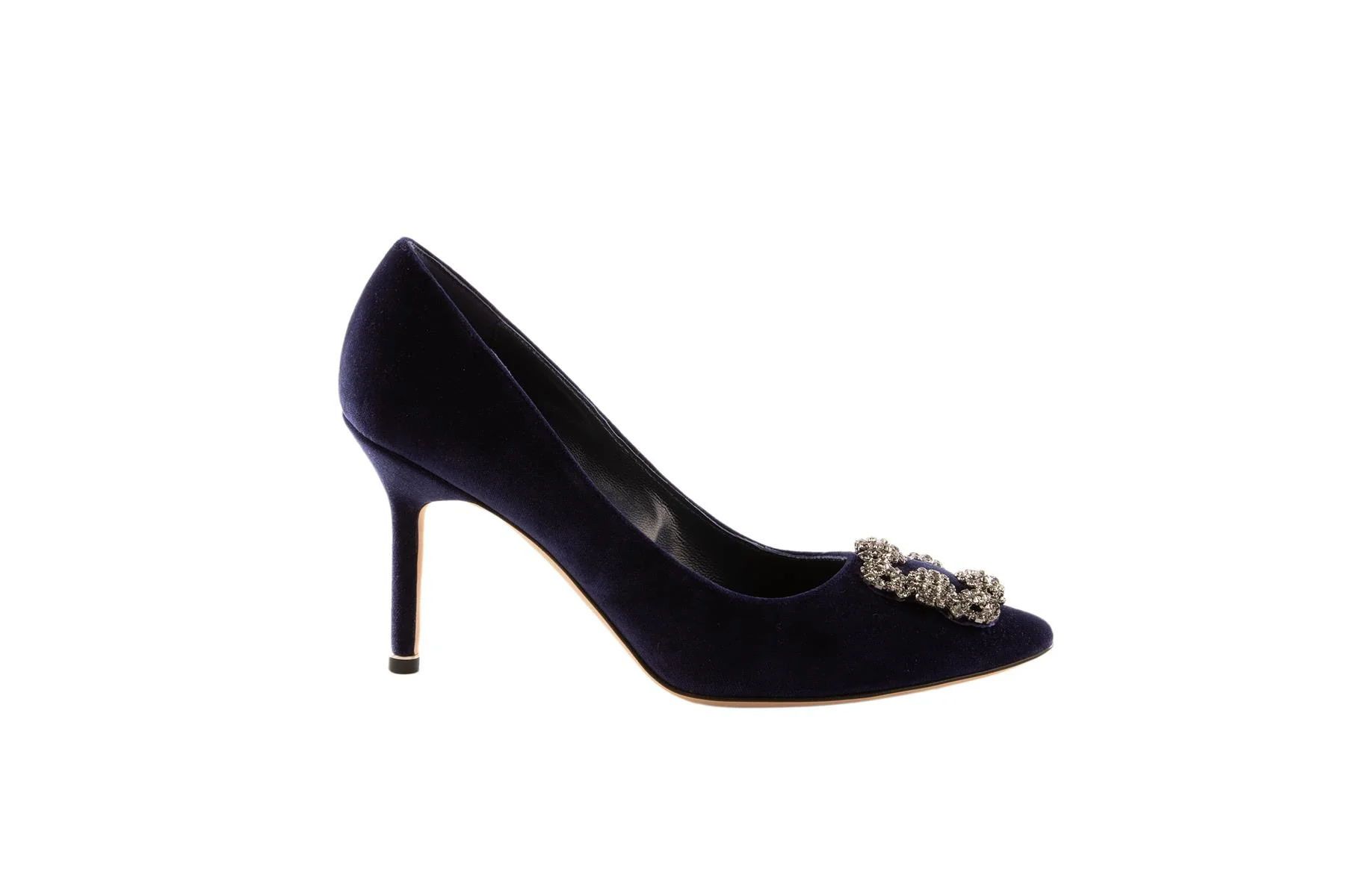 MANOLO BLAHNIK BLUE HANGISI VELVET PUMPS EU 39 - Image 2