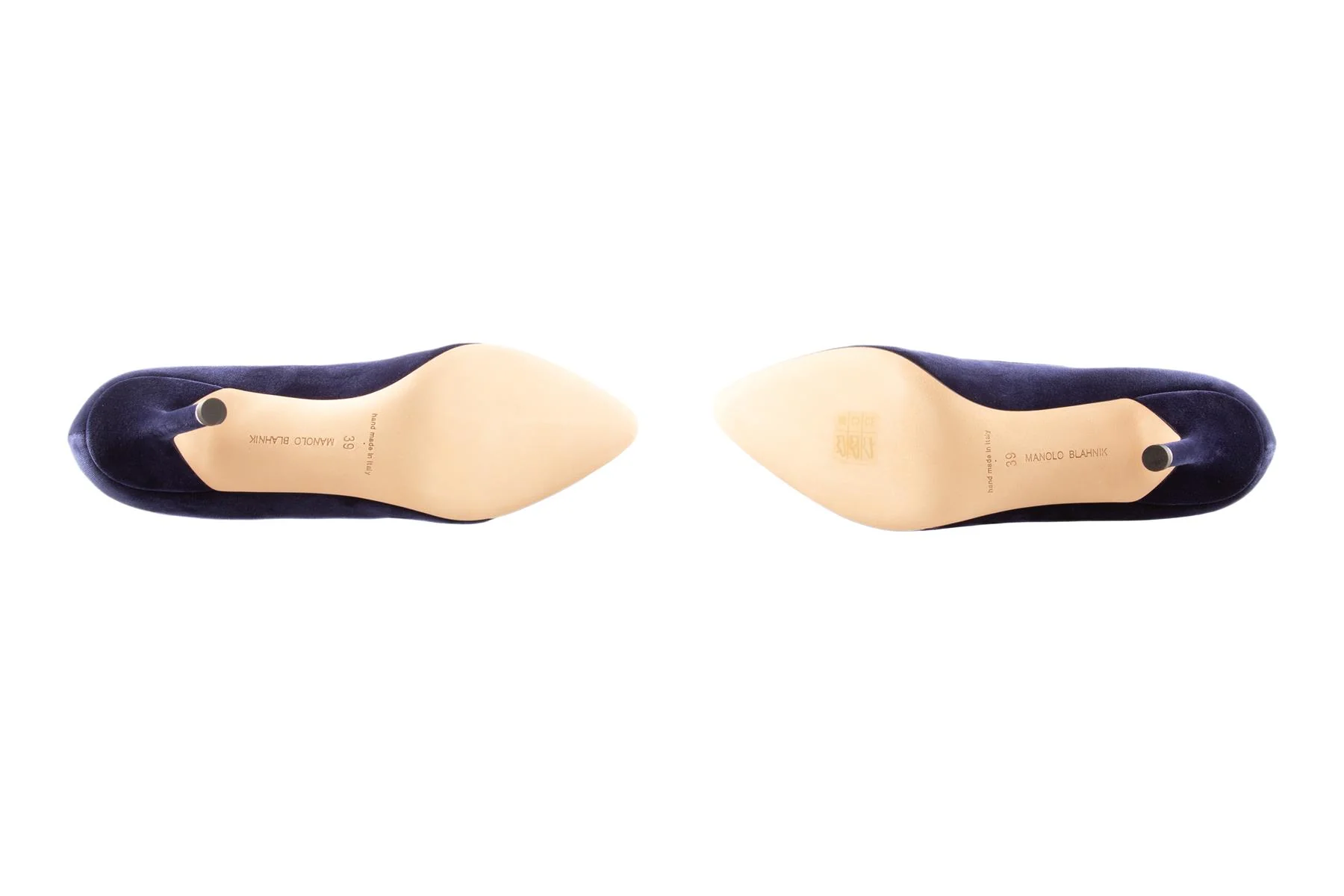 MANOLO BLAHNIK BLUE HANGISI VELVET PUMPS EU 39 - Image 6