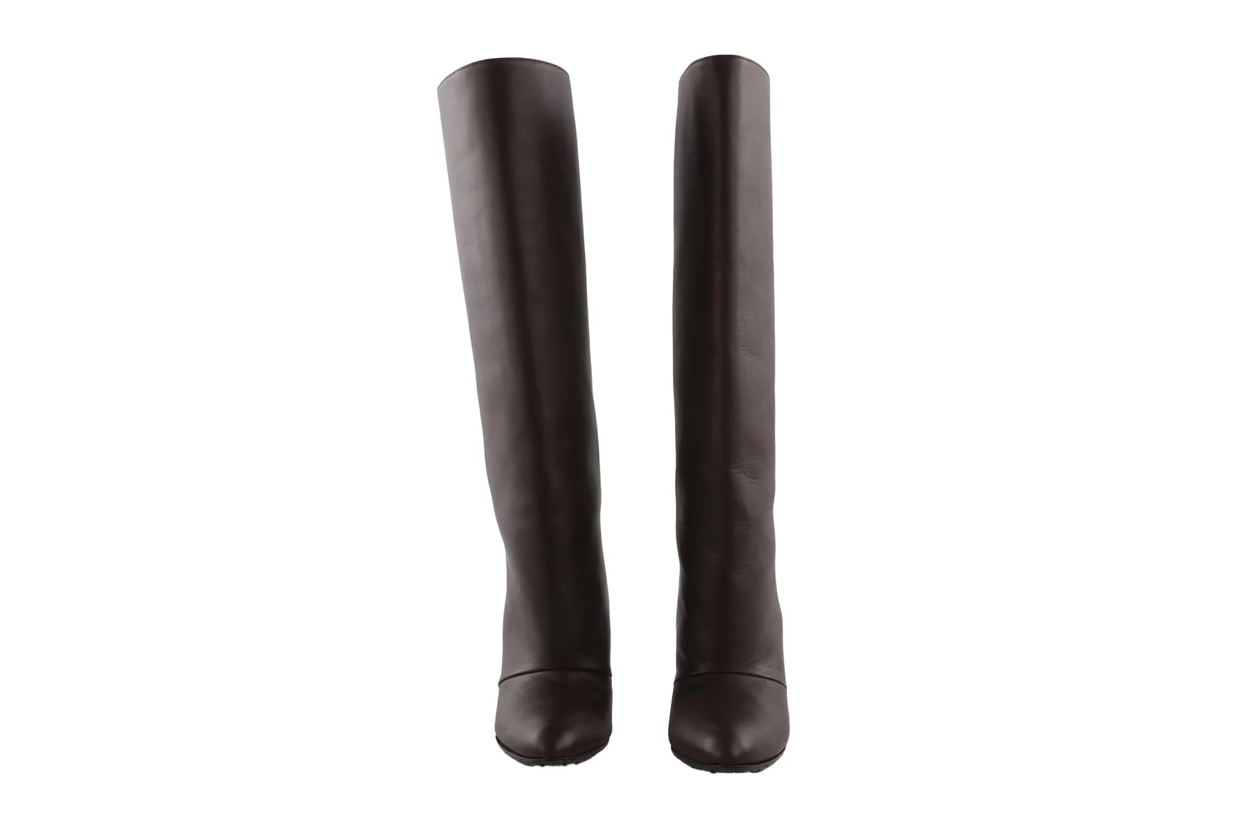 MANOLO BLAHNIK BROWN LEATHER KNEE HIGH BOOTS  EU 38.5 UK 5.5 US 8.5 - Image 3