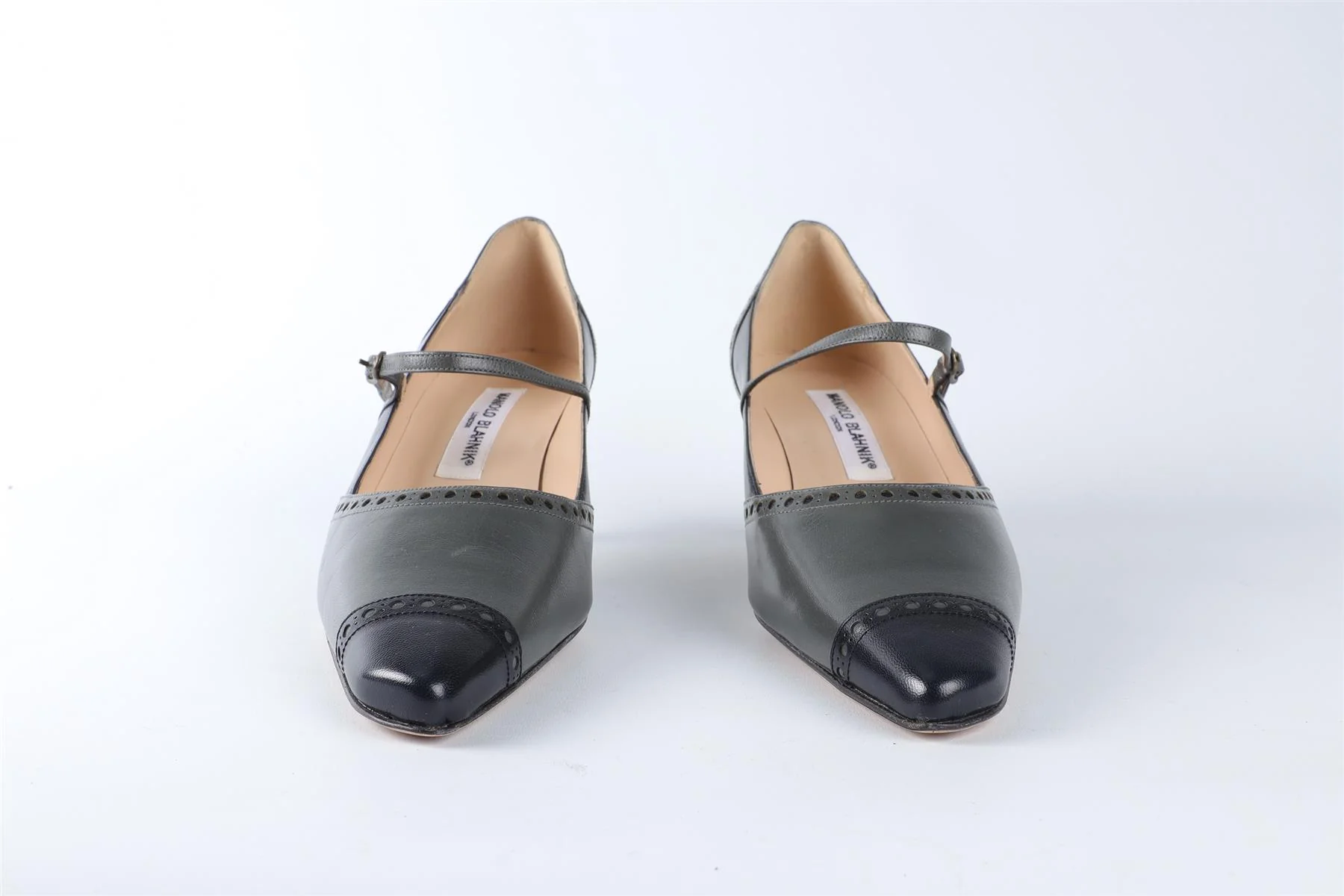 MANOLO BLAHNIK GREEN LEATHER PUMPS EU 38 UK 5 US 8 - Image 3