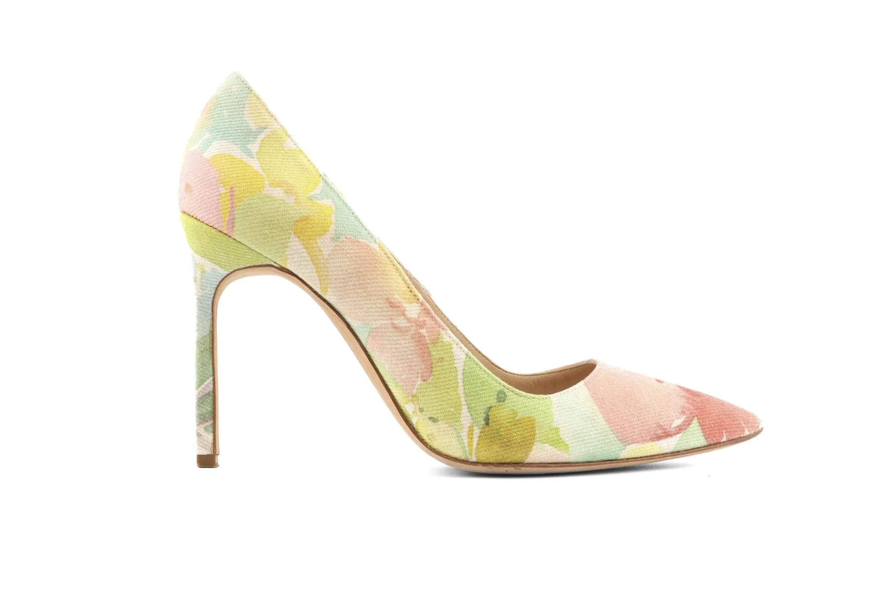 MANOLO BLAHNIK MULTI CANVAS PUMPS EU 38 UK 5 US 8 - Image 2