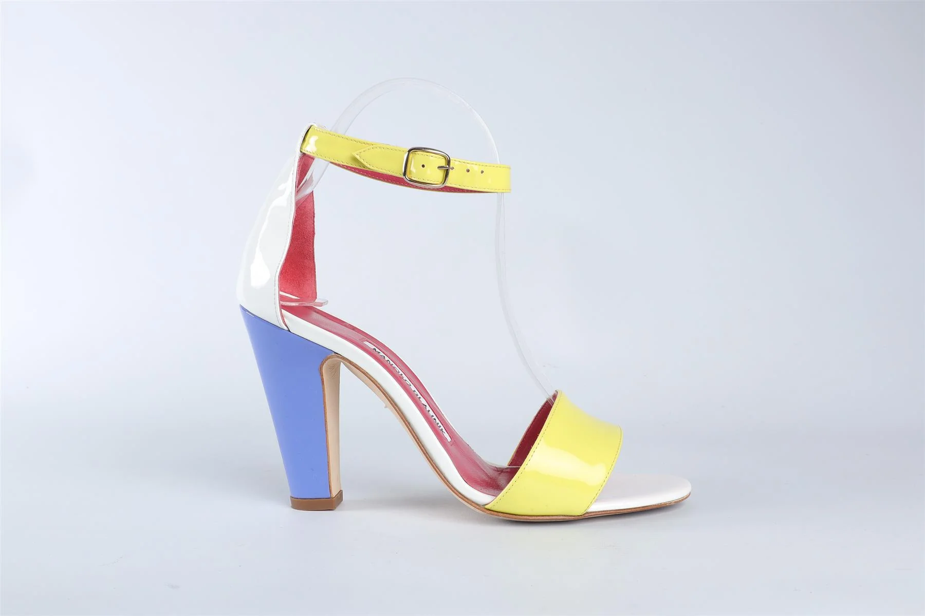 MANOLO BLAHNIK MULTI PATENT LEATHER SANDALS EU 36 UK 3 US 6 - Image 2