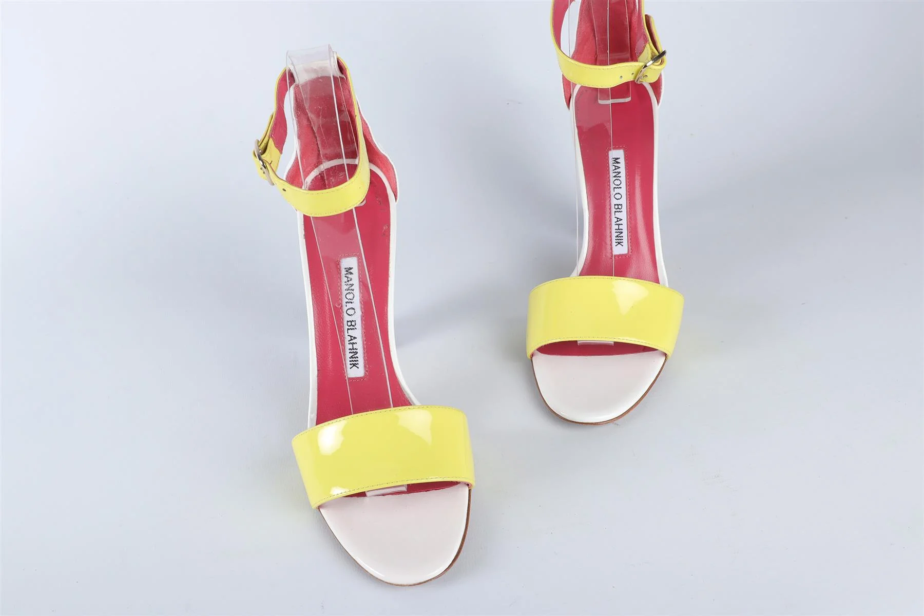 MANOLO BLAHNIK MULTI PATENT LEATHER SANDALS EU 36 UK 3 US 6 - Image 4
