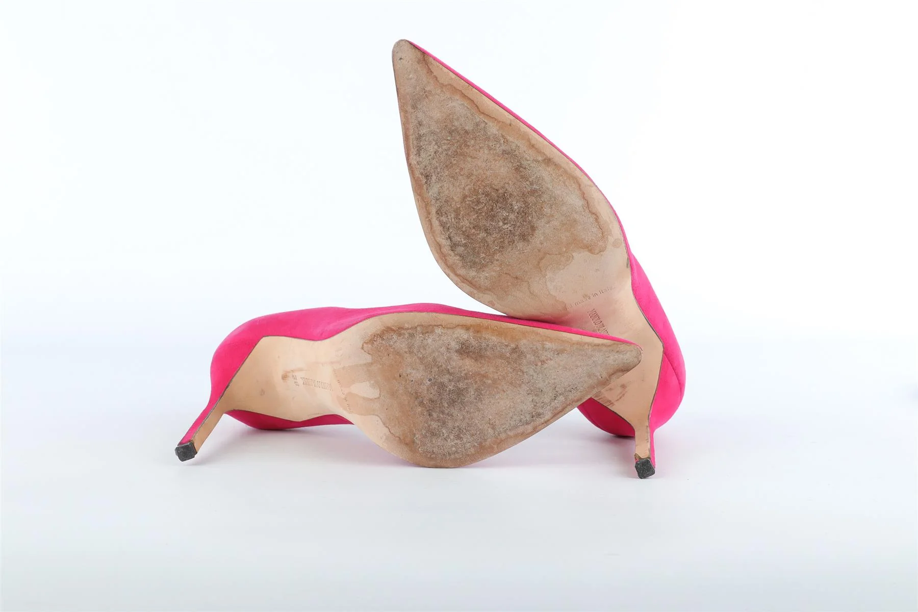 MANOLO BLAHNIK PINK SUEDE PUMPS EU 38 UK 5 US 8 - Image 6
