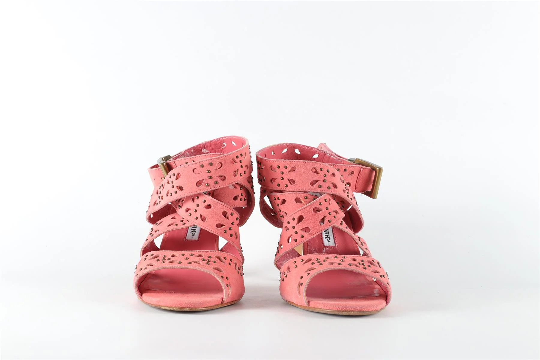 MANOLO BLAHNIK PINK SUEDE SANDALS EU 40.5 UK 7.5 US 10.5 - Image 3