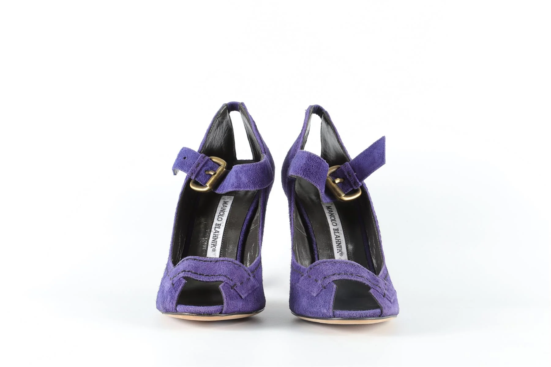 MANOLO BLAHNIK PURPLE SUEDE PUMPS EU 39.5 UK 6.5 US 9.5 - Image 3