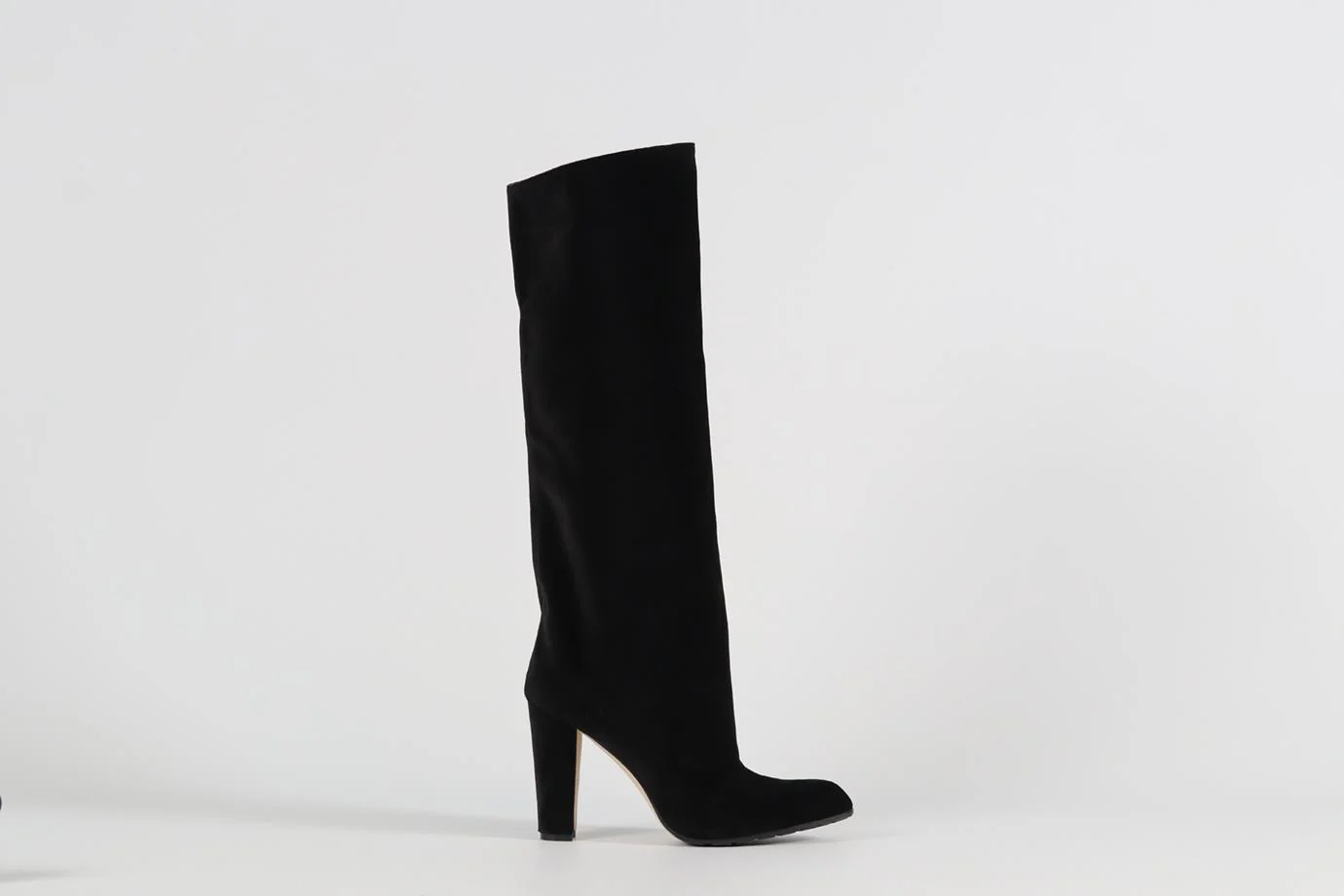 MANOLO BLAHNIK VELVET KNEE HIGH BOOTS EU 38.5 UK 5.5 US 8.5 - Image 2