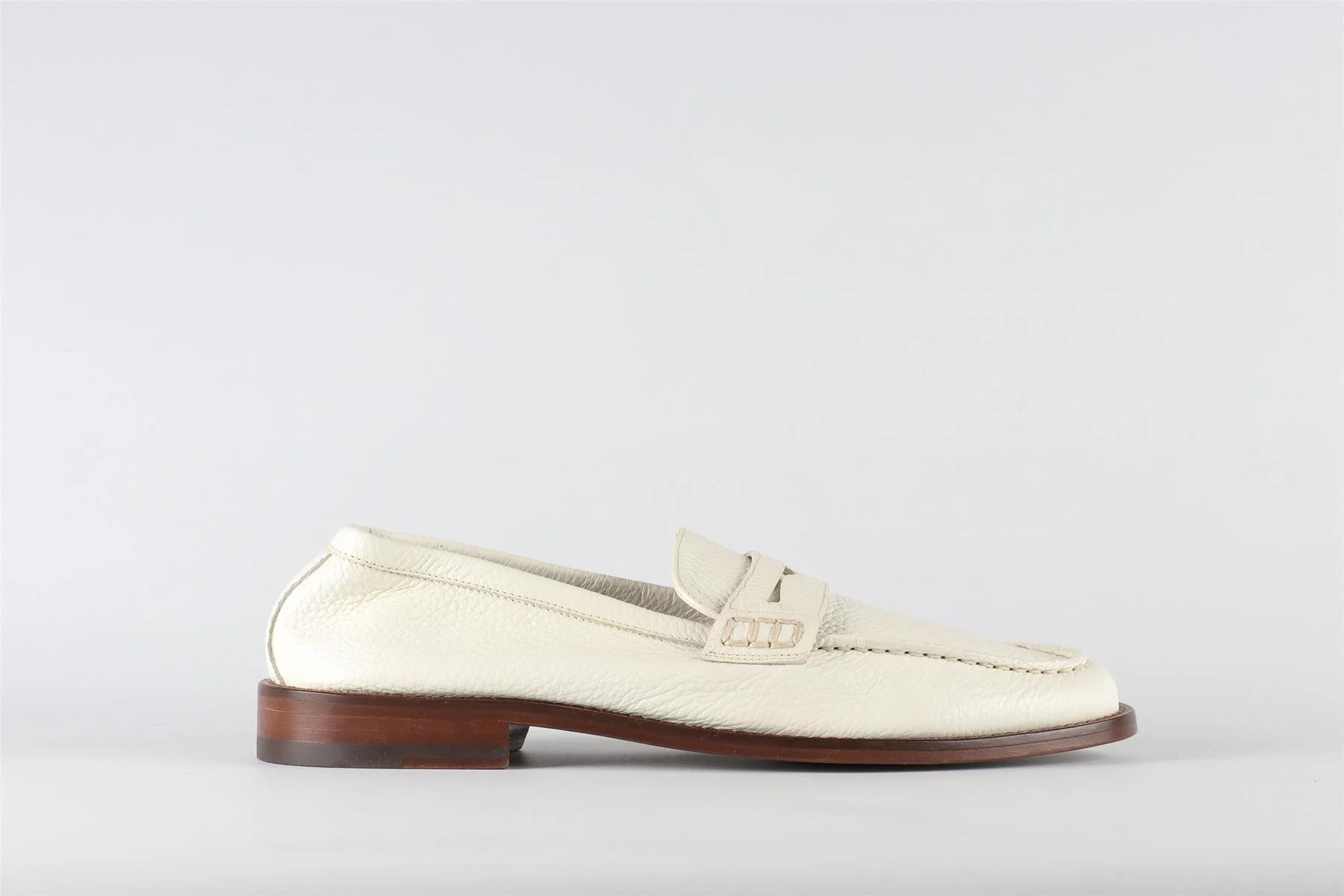 MANOLO BLAHNIK WHITE MEN'S LEATHER LOAFERS EU 41 UK 7 US 8 - Image 2