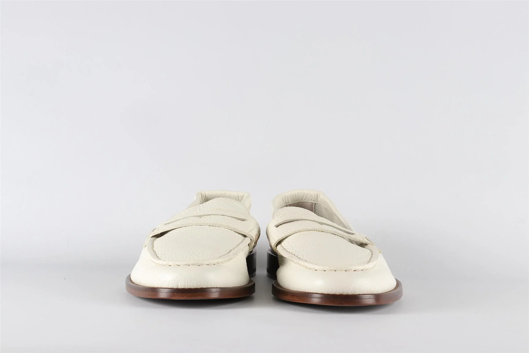 MANOLO BLAHNIK WHITE MEN'S LEATHER LOAFERS EU 41 UK 7 US 8 - Image 3