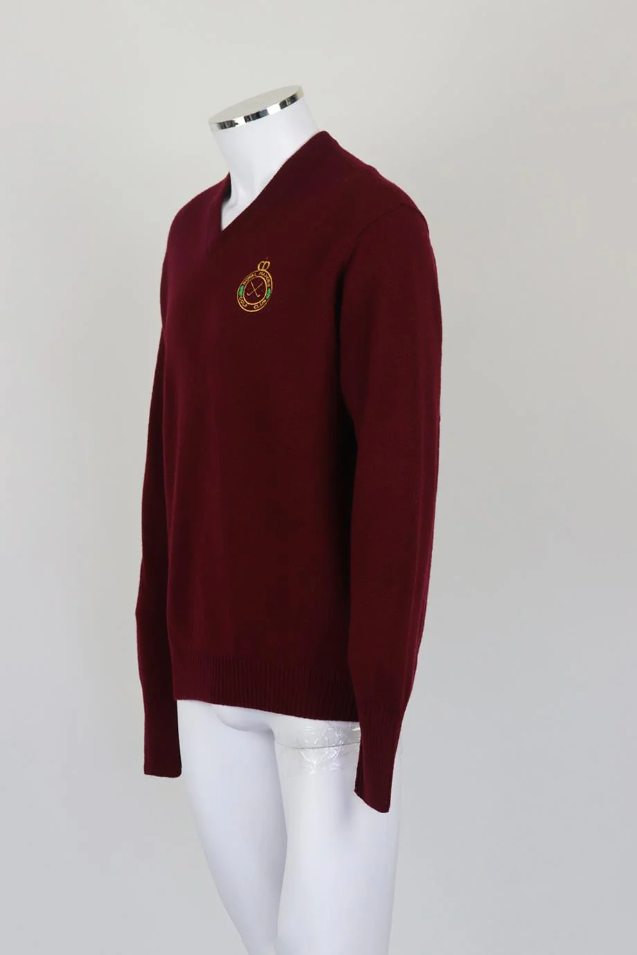 MANORS MEN'S EMBROIDERED WOOL SWEATER MEDIUM - Image 3
