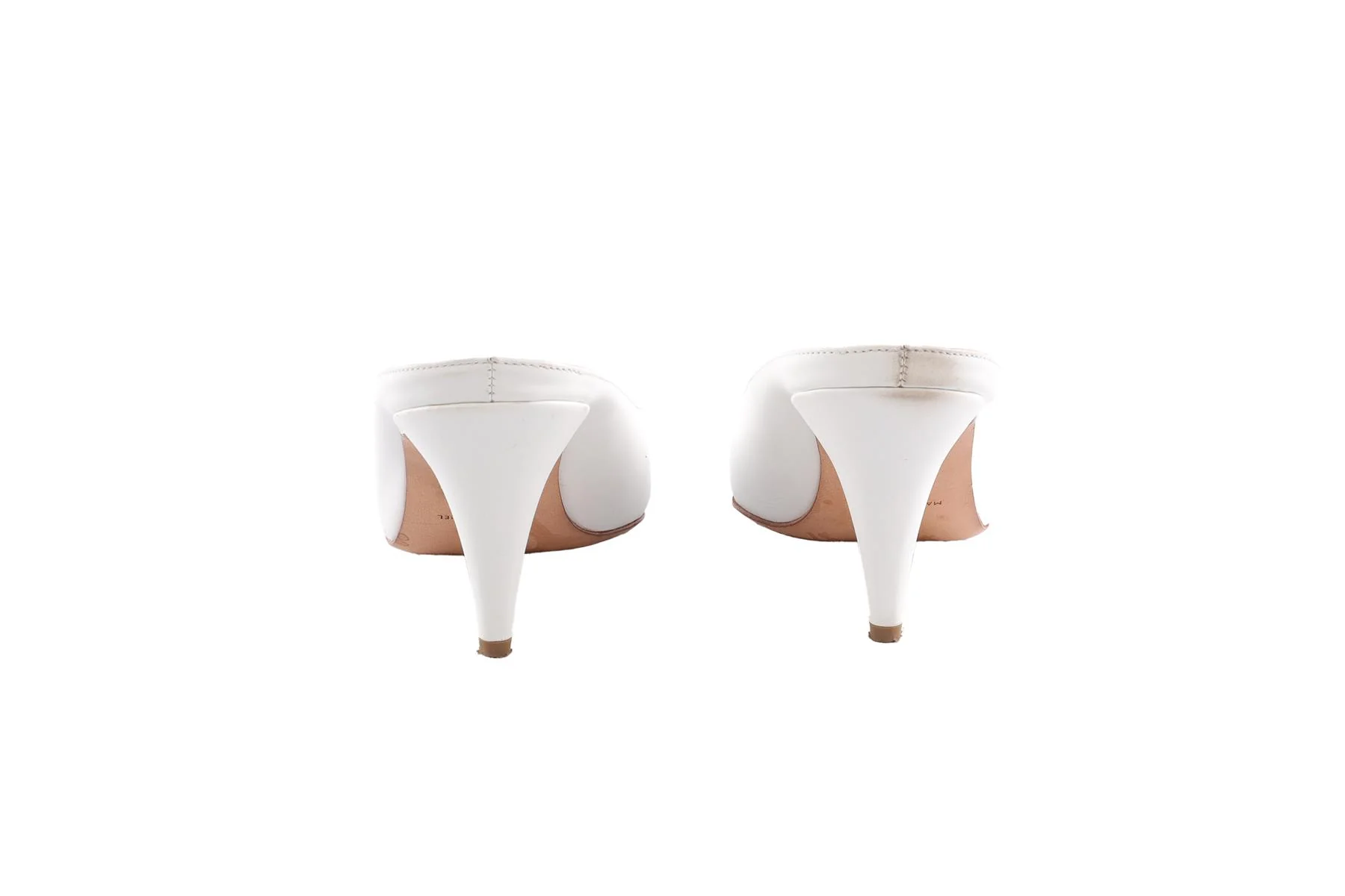 MANSUR GAVRIEL WHITE LEATHER MULES EU 38 - Image 5