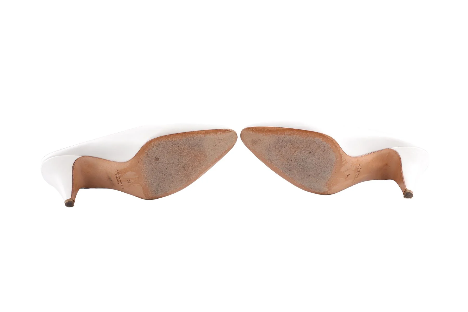 MANSUR GAVRIEL WHITE LEATHER MULES EU 38 - Image 6