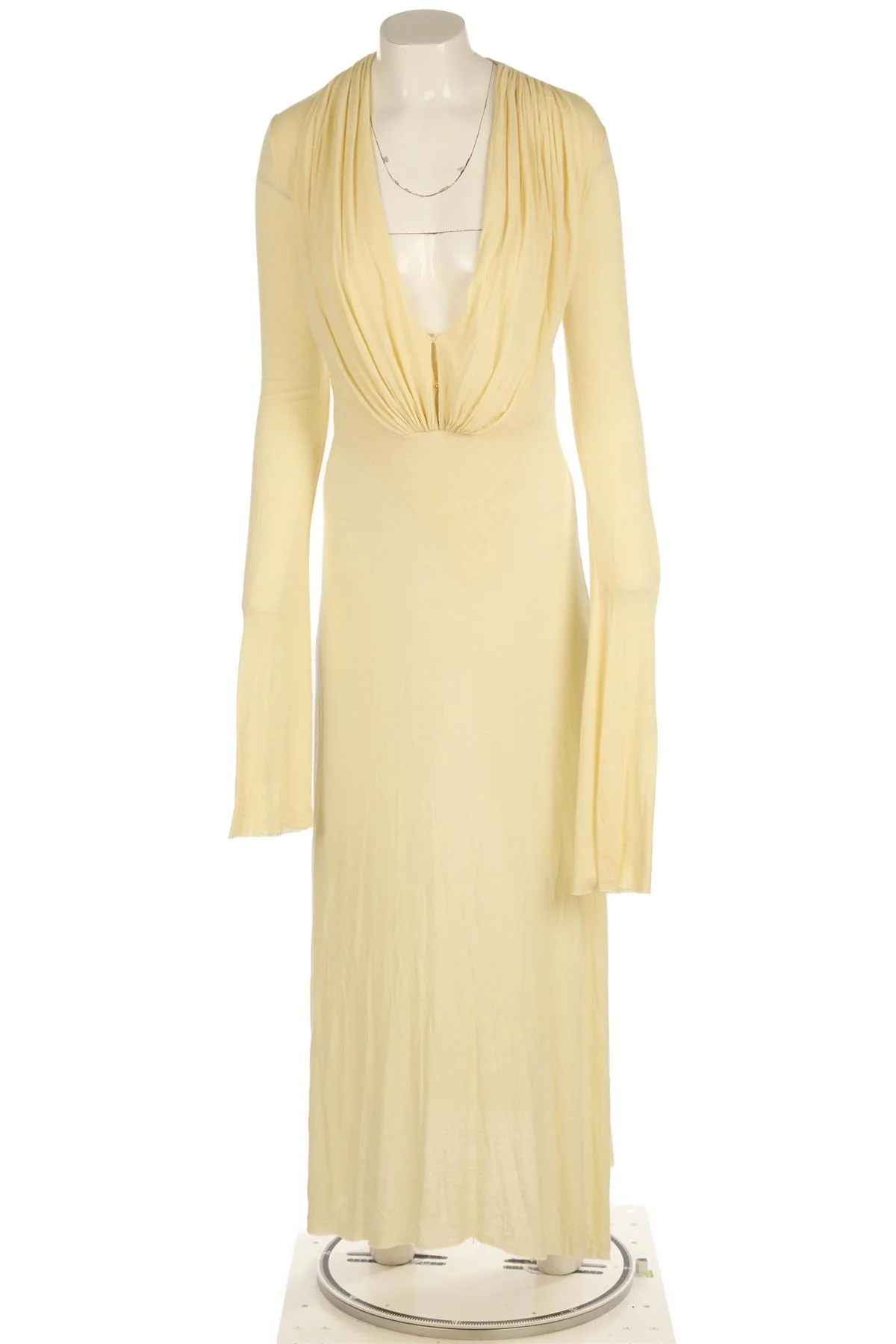 MANURI YELLOW JERSEY MAXI DRESS SMALL - Image 2