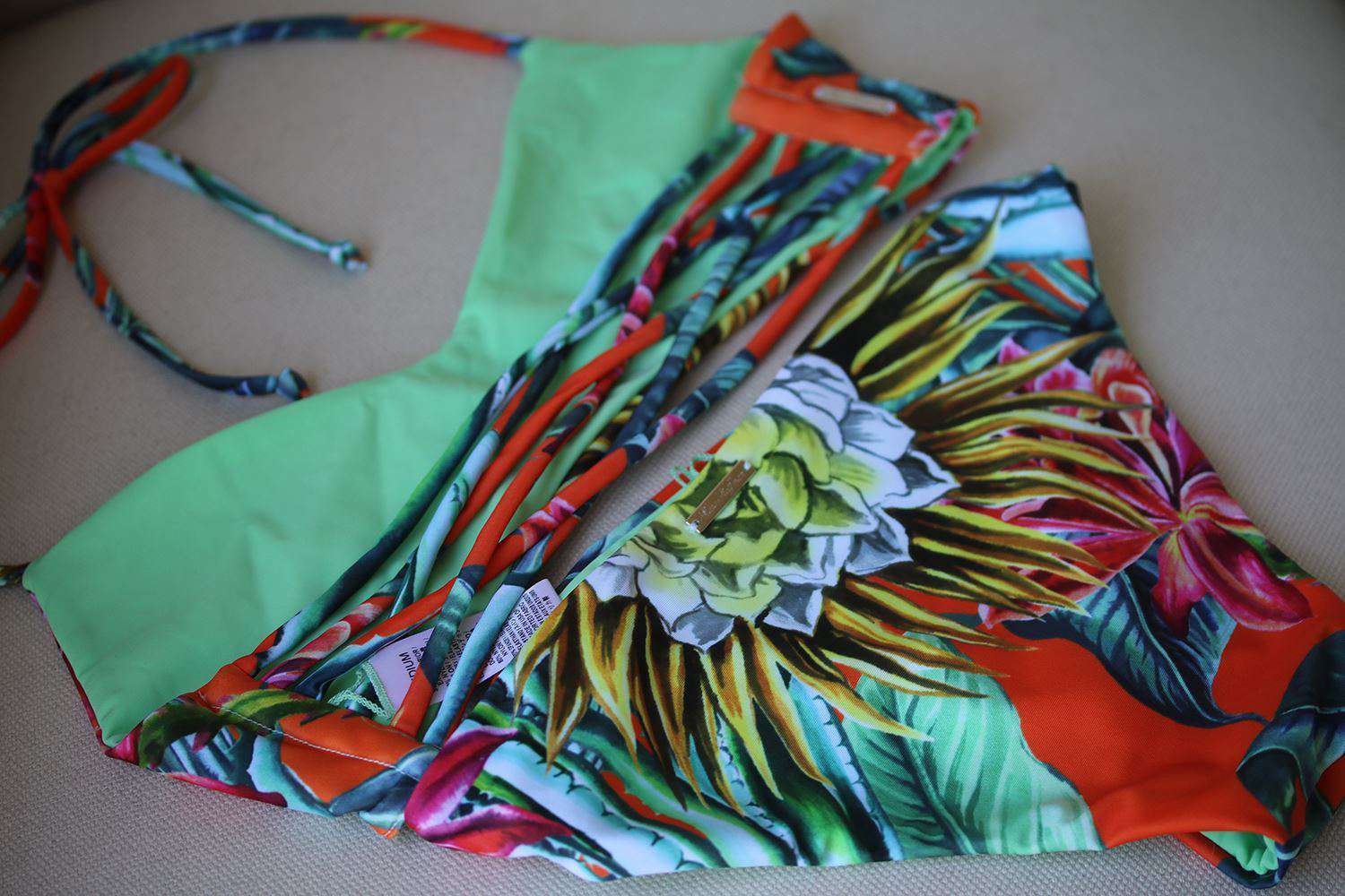 MARA HOFFMAN BASKET WEAVE REVERSIBLE BIKINI SMALL/MEDIUM - Image 4