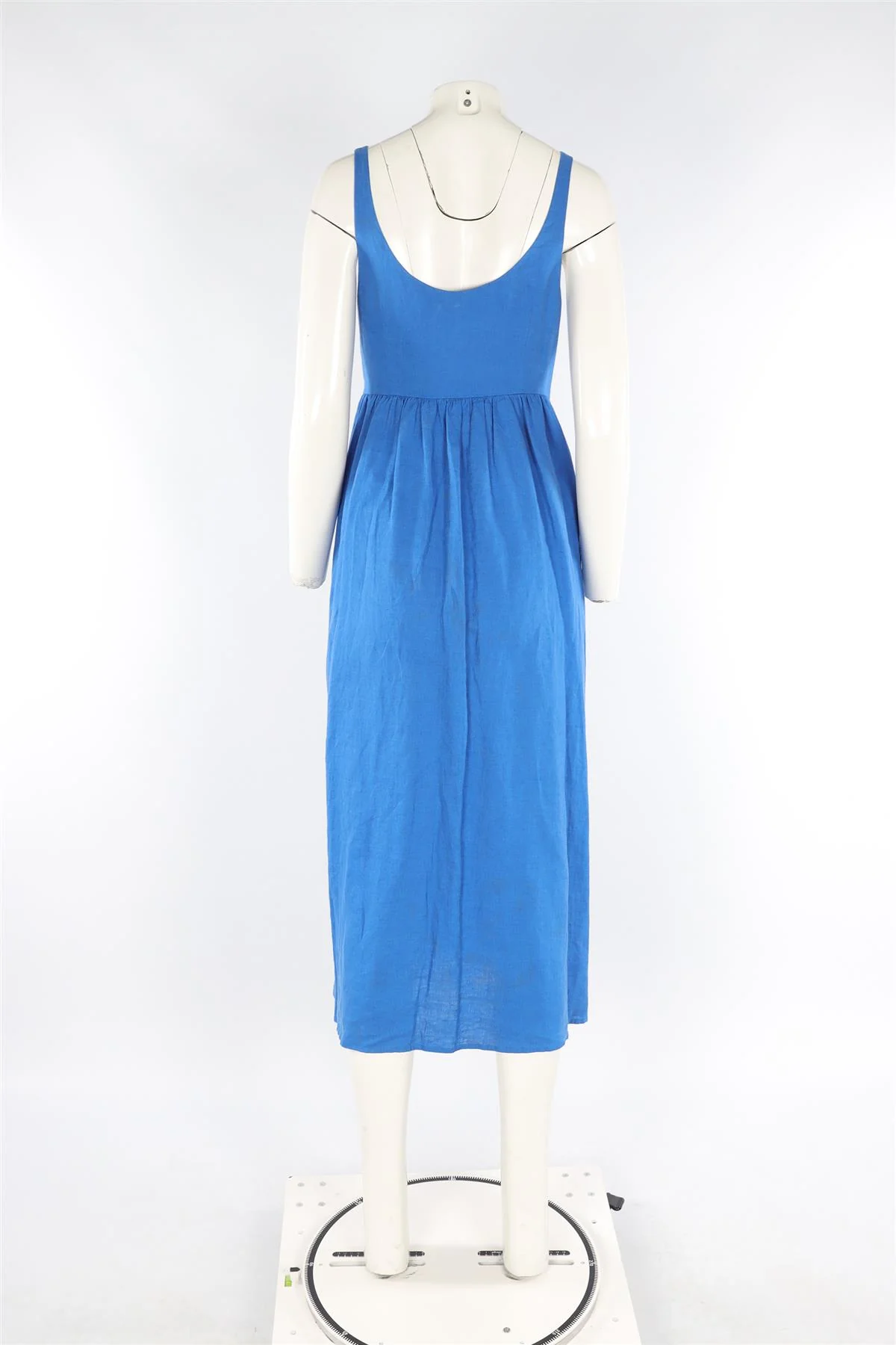 MARA HOFFMAN BLUE LINEN MIDI DRESS US 4 UK 8 - Image 4