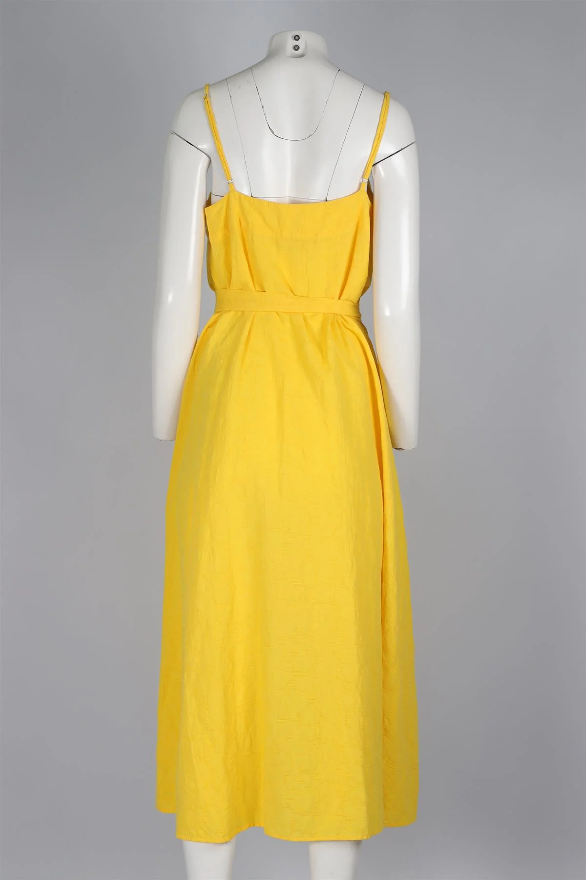 MARA HOFFMAN YELLOW COTTON MAXI DRESS LARGE - Image 4