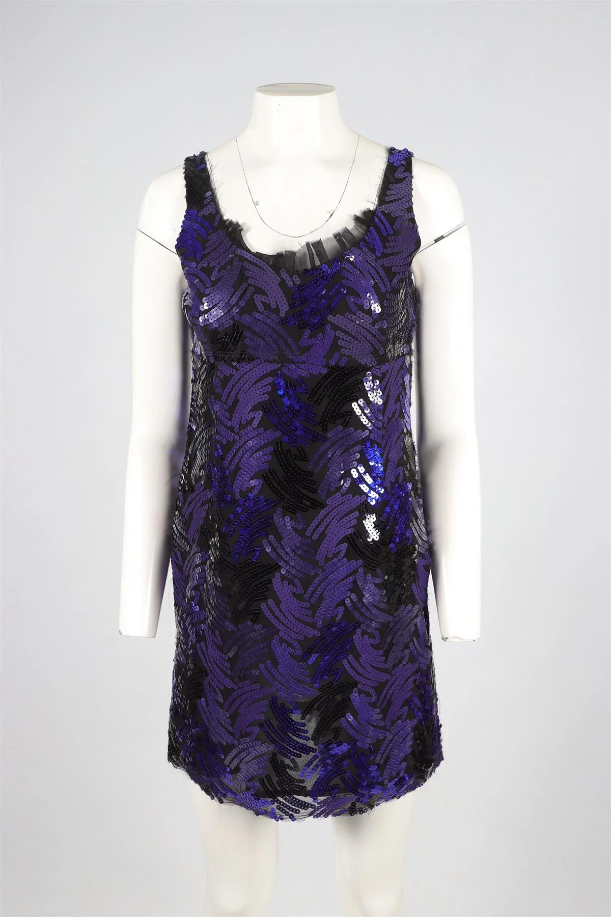 MARC JACOBS NAVY SEQUIN MINI DRESS US 2 UK 6 - Image 2