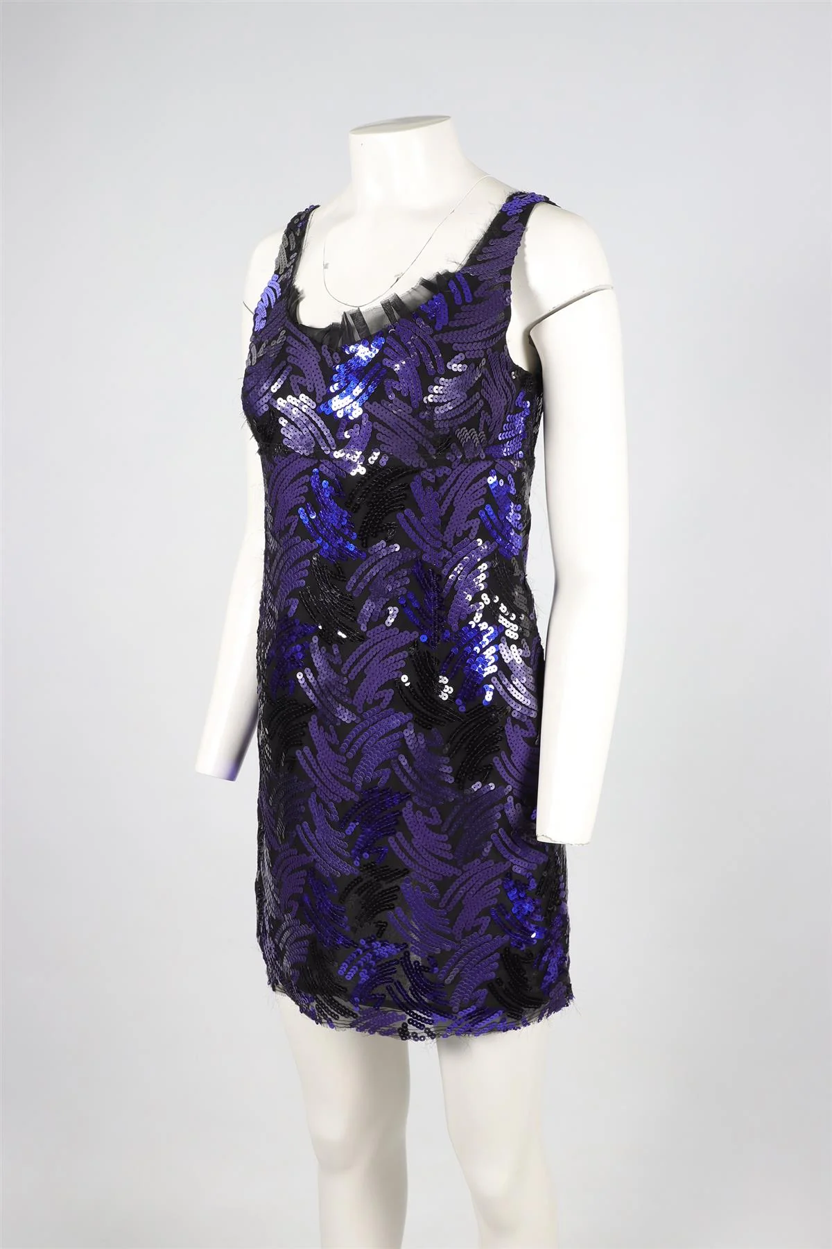 MARC JACOBS NAVY SEQUIN MINI DRESS US 2 UK 6 - Image 3