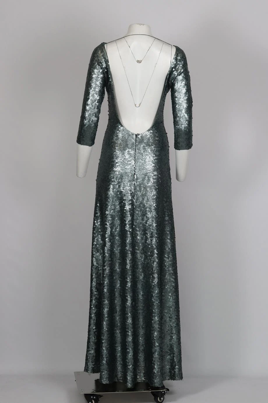 MARC JACOBS SEQUINNED SATIN MAXI DRESS US 2 UK 6 - Image 4