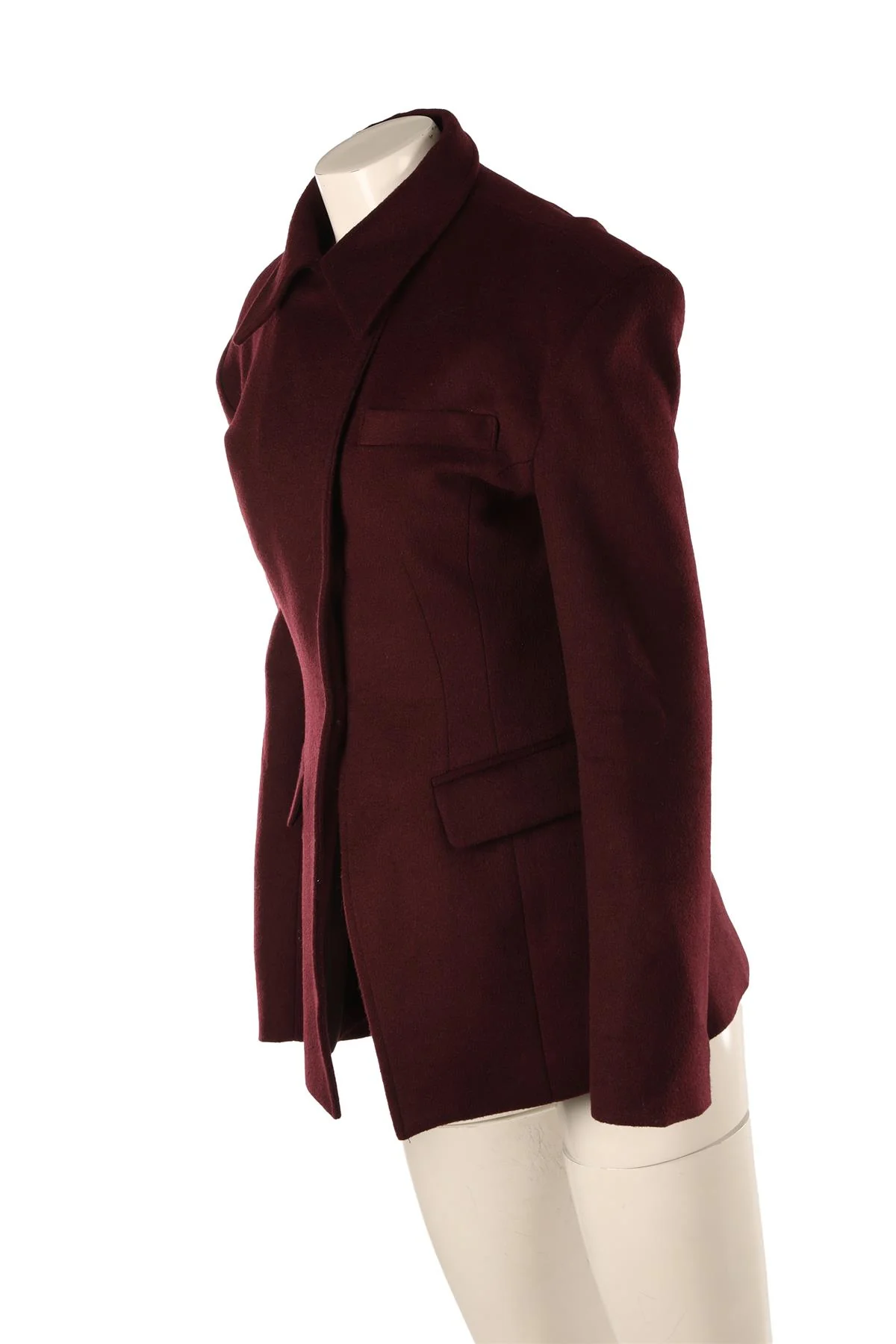 MARCELA LONDON BURGUNDY WOOL BLAZER UK 12 - Image 3