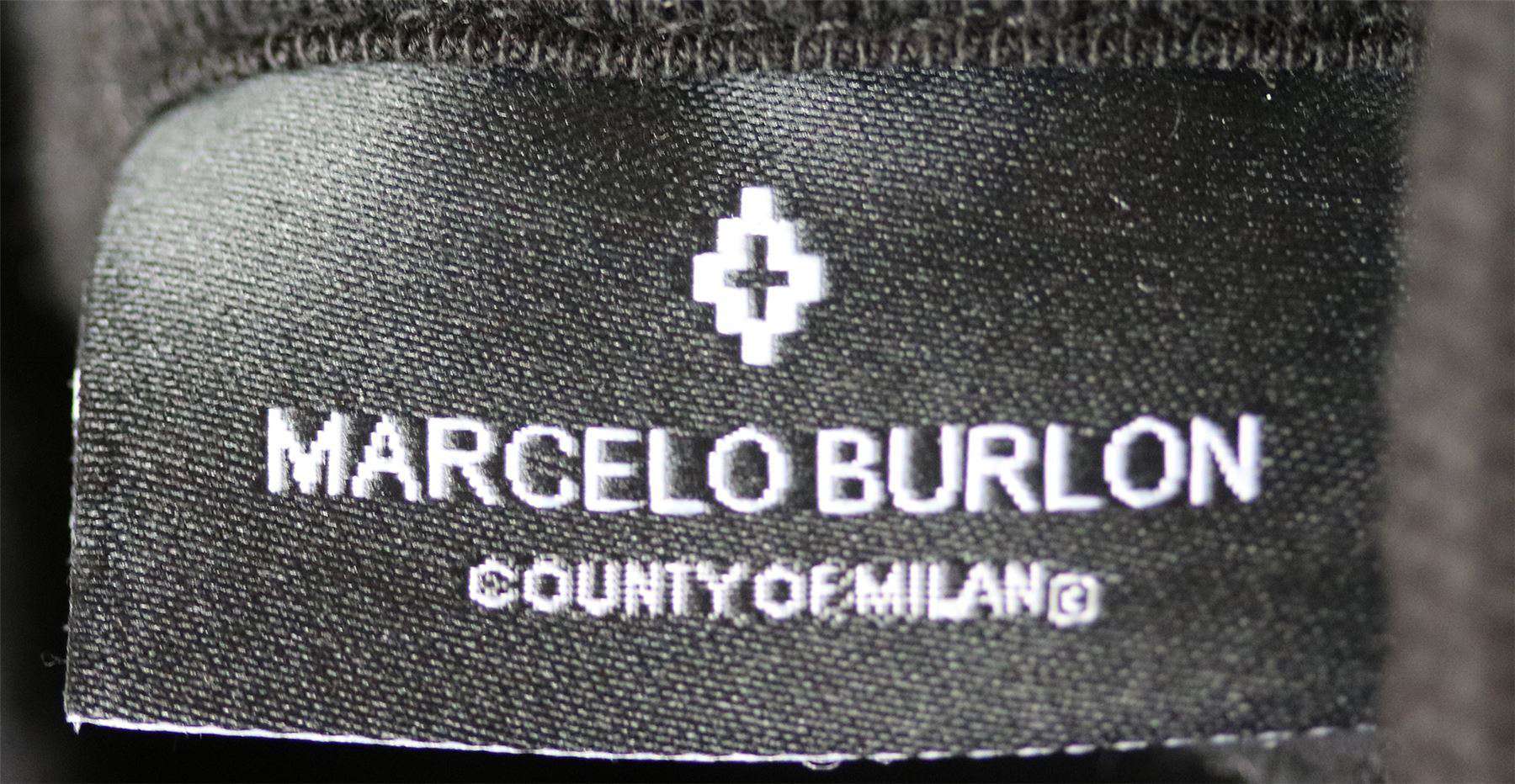 MARCELO BURLON LOGO COTTON HOODIE MEDIUM - Image 4
