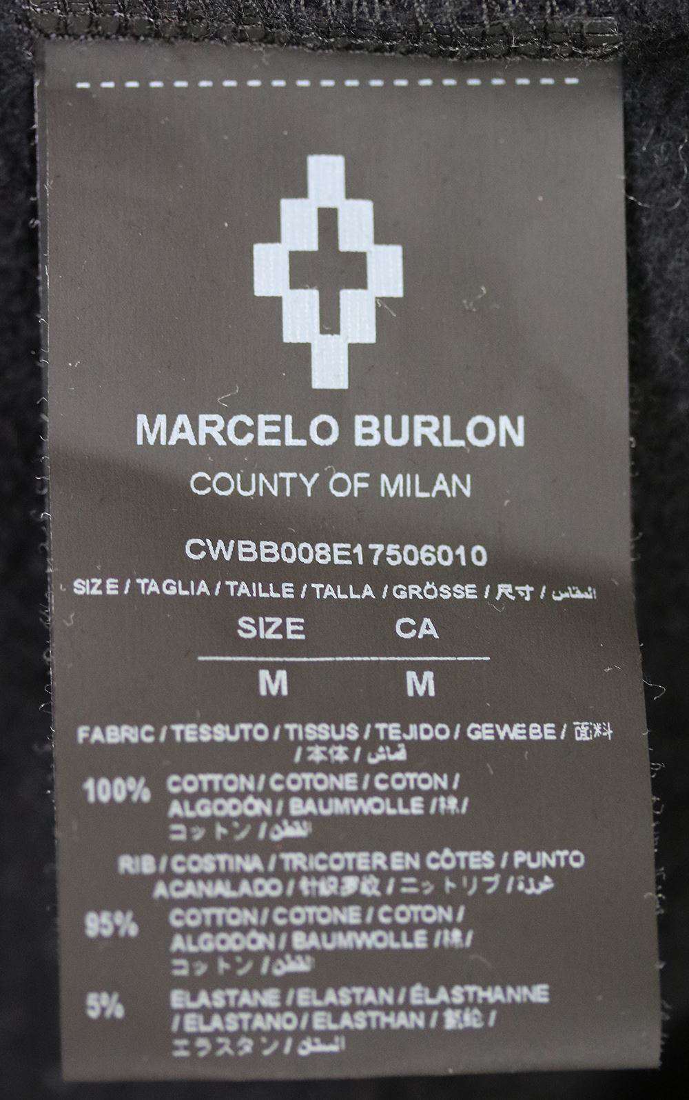 MARCELO BURLON LOGO COTTON HOODIE MEDIUM - Image 5