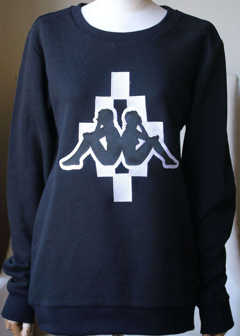 MARCELO BURLON X KAPPA EMBROIDERED LOGO SWEATER MEDIUM - Image 3
