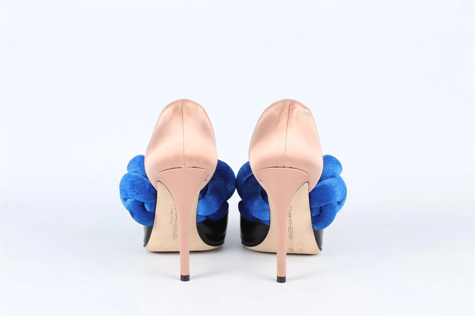 MARCO DE VINCENZO BLACK LEATHER AND SATIN PUMPS EU 38 UK 5 US 8 - Image 5
