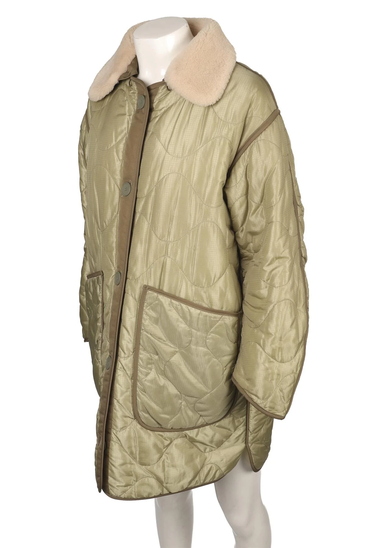 MARFA STANCE GREEN PADDED SHELL COAT SMALL - Image 3