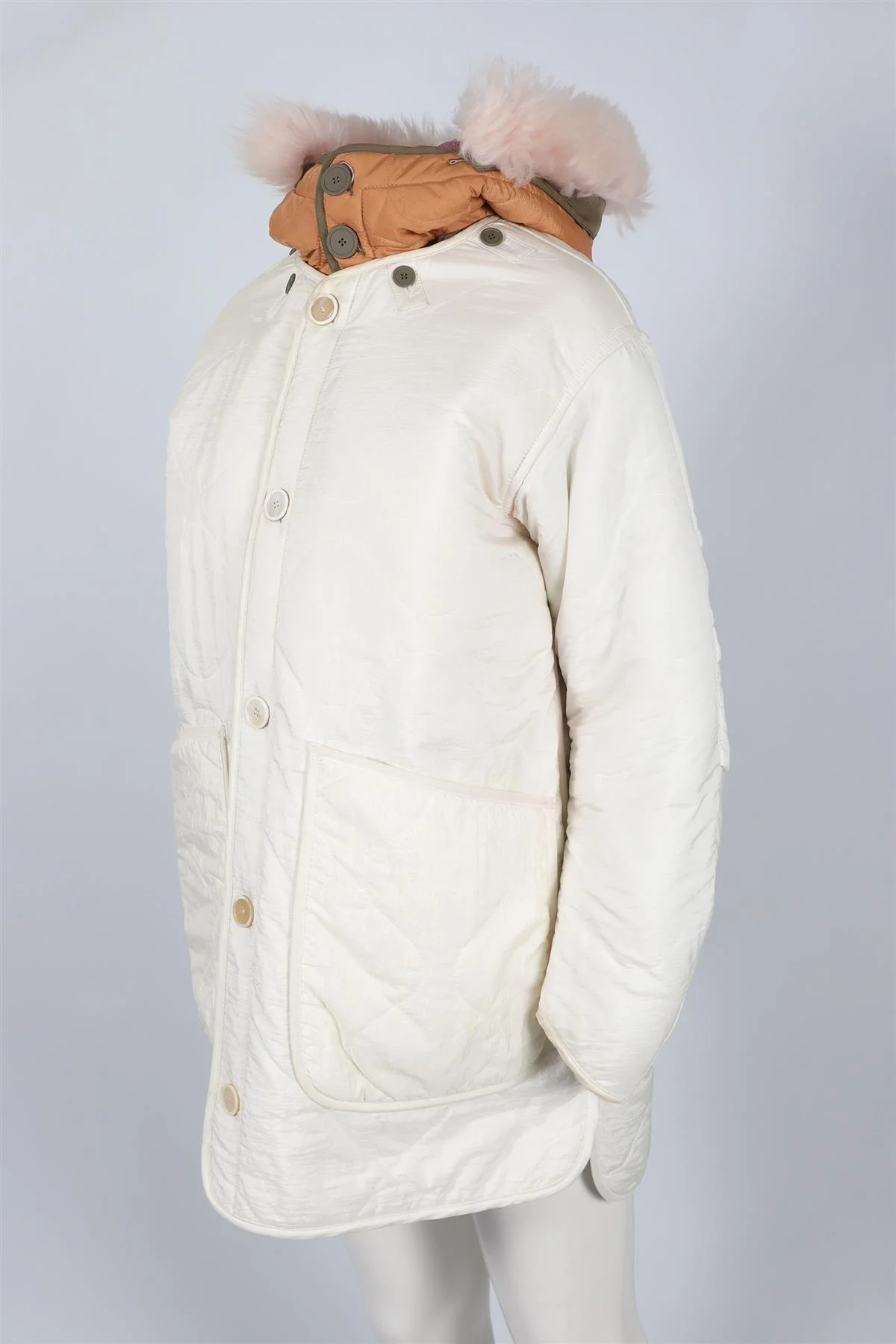 MARFA STANCE WHITE SHEARLING AND SHELL COAT SMALL - Image 4