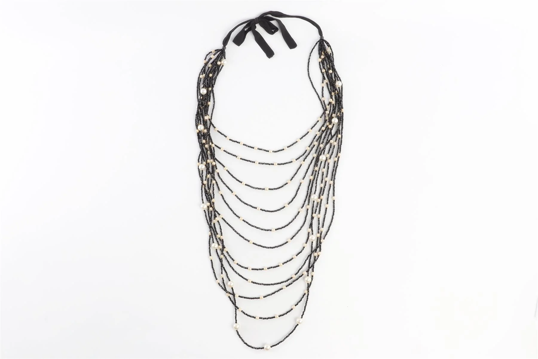 MARIA CALDERARA BLACK PEARL NECKLACE - Image 2