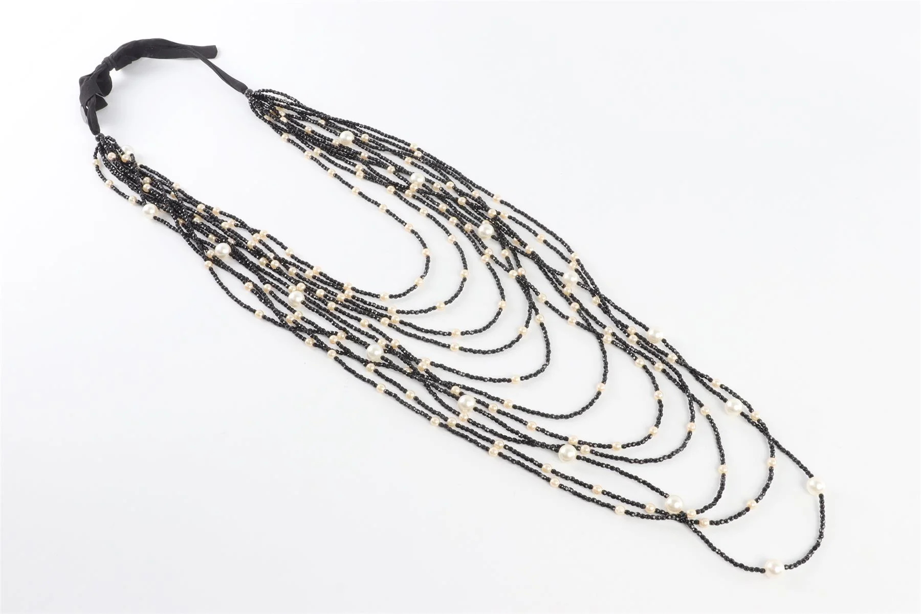 MARIA CALDERARA BLACK PEARL NECKLACE - Image 6