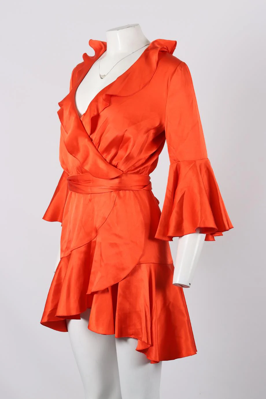 MARIA LUCIA HOHAN SILK WRAP MINI DRESS FR 40 UK 12 - Image 3