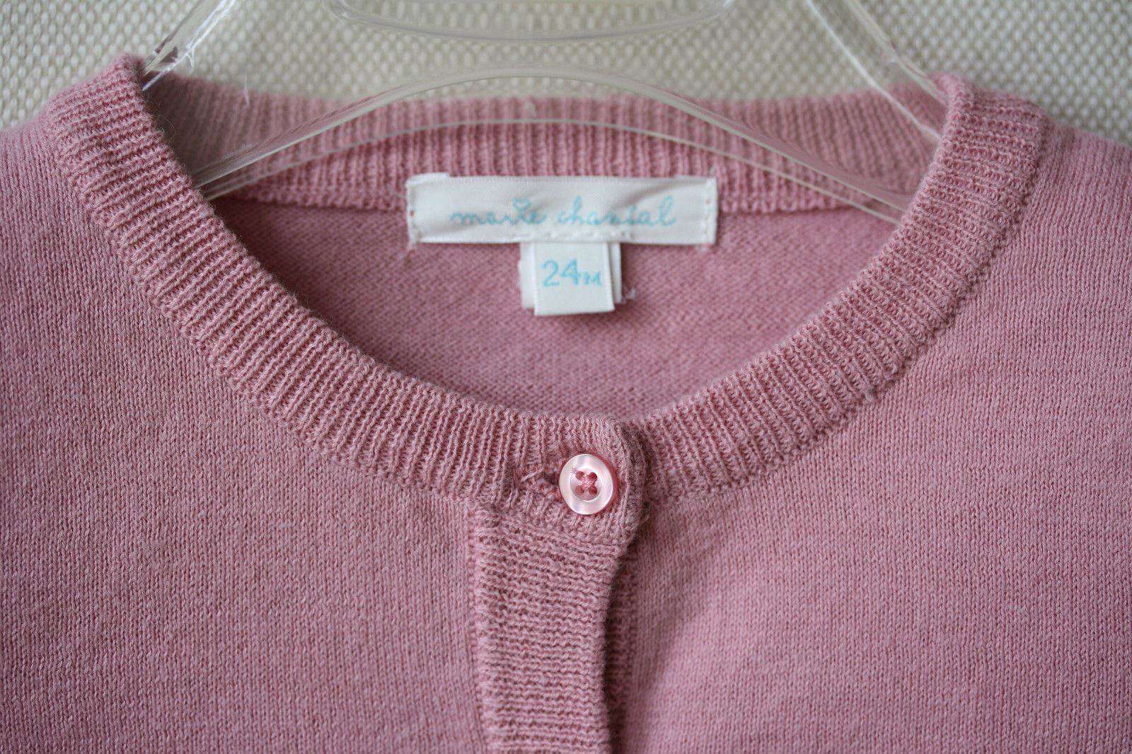 MARIE CHANTAL BABY PINK COTTON CARDIGAN 24 MONTHS - Image 5