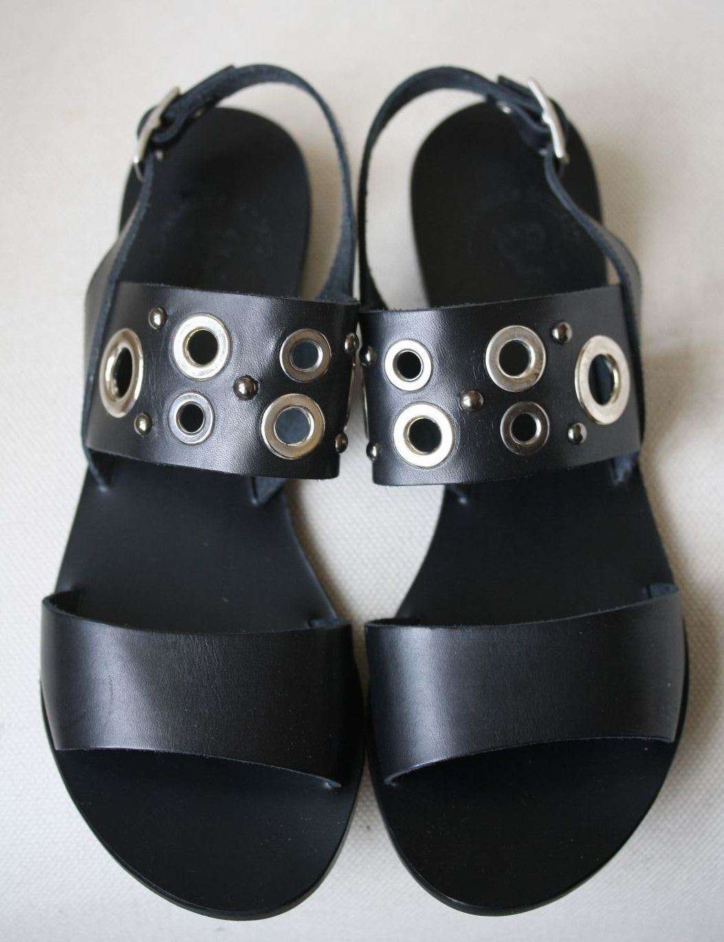MARIETTA'S FANTASY MOON BLACK EYELET SANDALS EU 38 UK 5 US 8 - Image 2