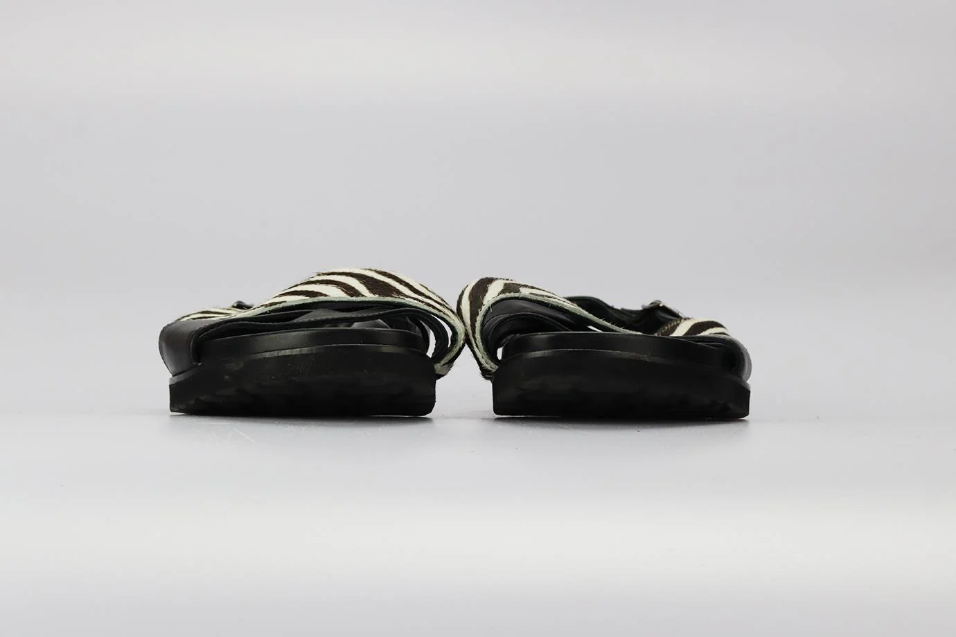 MARINA RINALDI CALF HAIR AND LEATHER SANDALS EU 39 UK 6 US 9 - Image 3