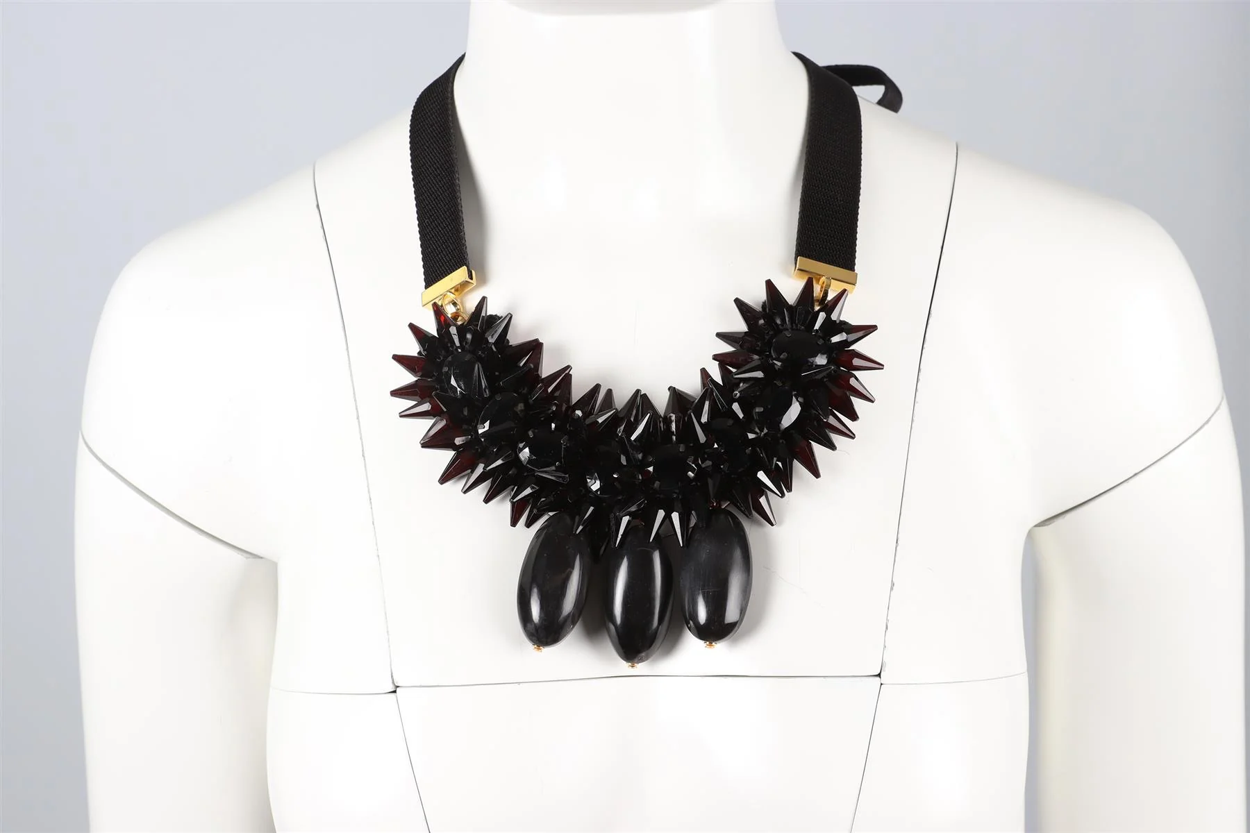 MARNI BLACK ACETATE AND RIBBON NECKLACE - Image 7