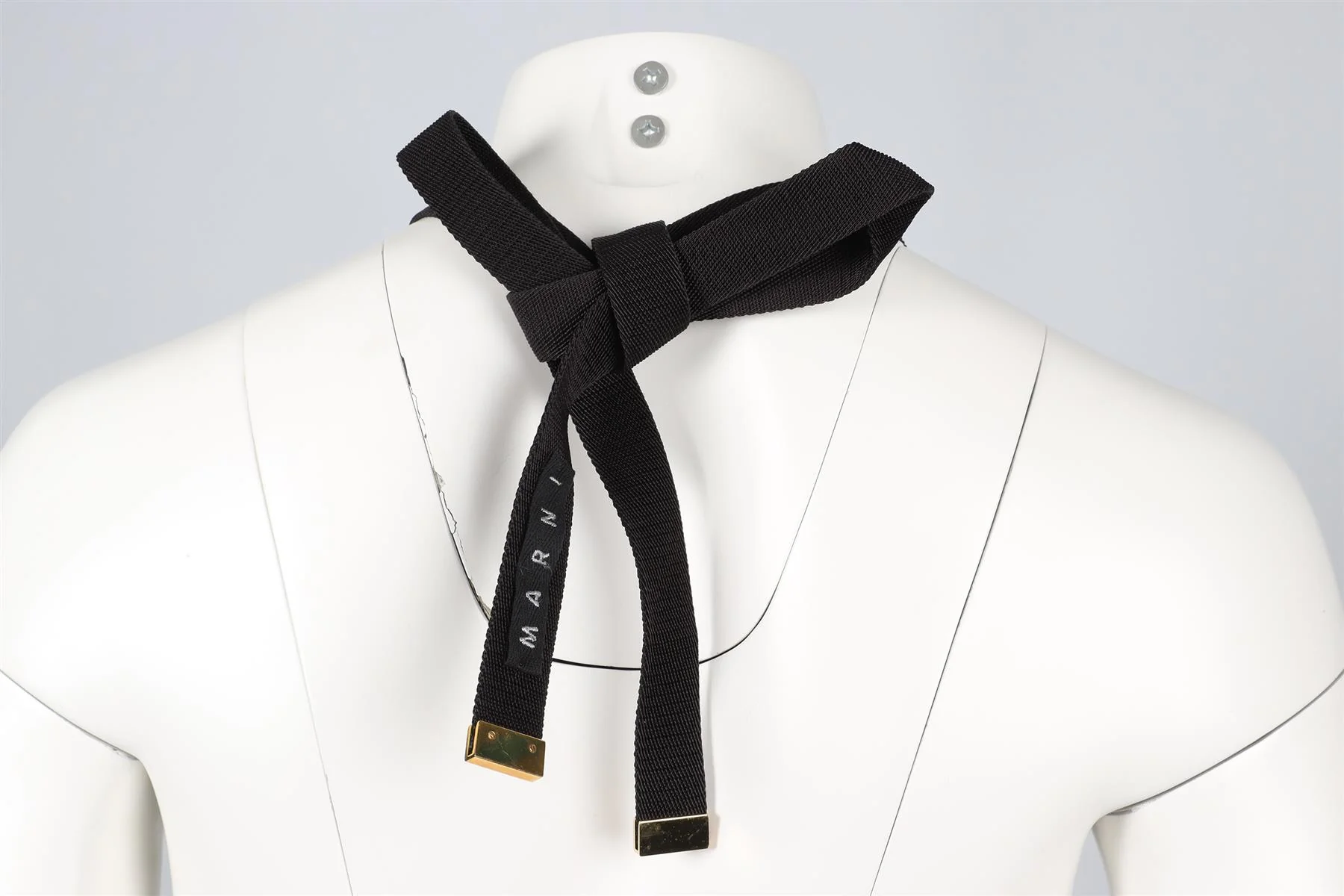 MARNI BLACK ACETATE AND RIBBON NECKLACE - Image 8
