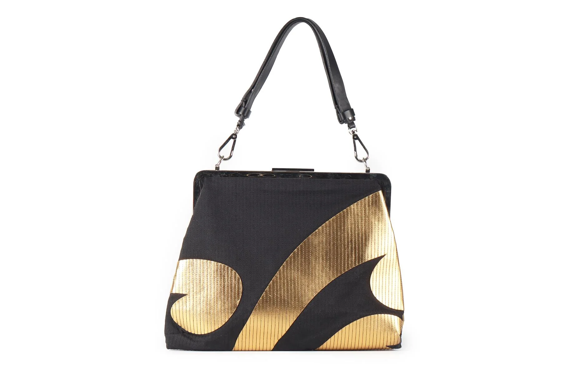 MARNI BLACK FABRIC AND LEATHER SHOULDER BAG - Image 6