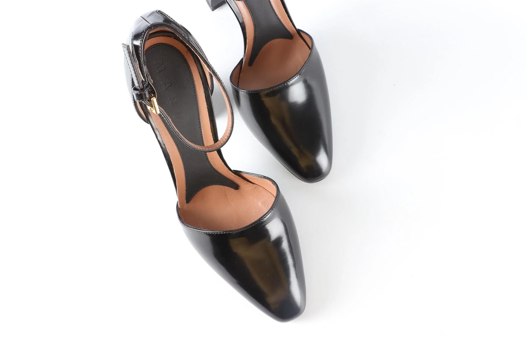 MARNI BLACK PATENT LEATHER PUMPS EU 39 UK 6 US 9 - Image 4