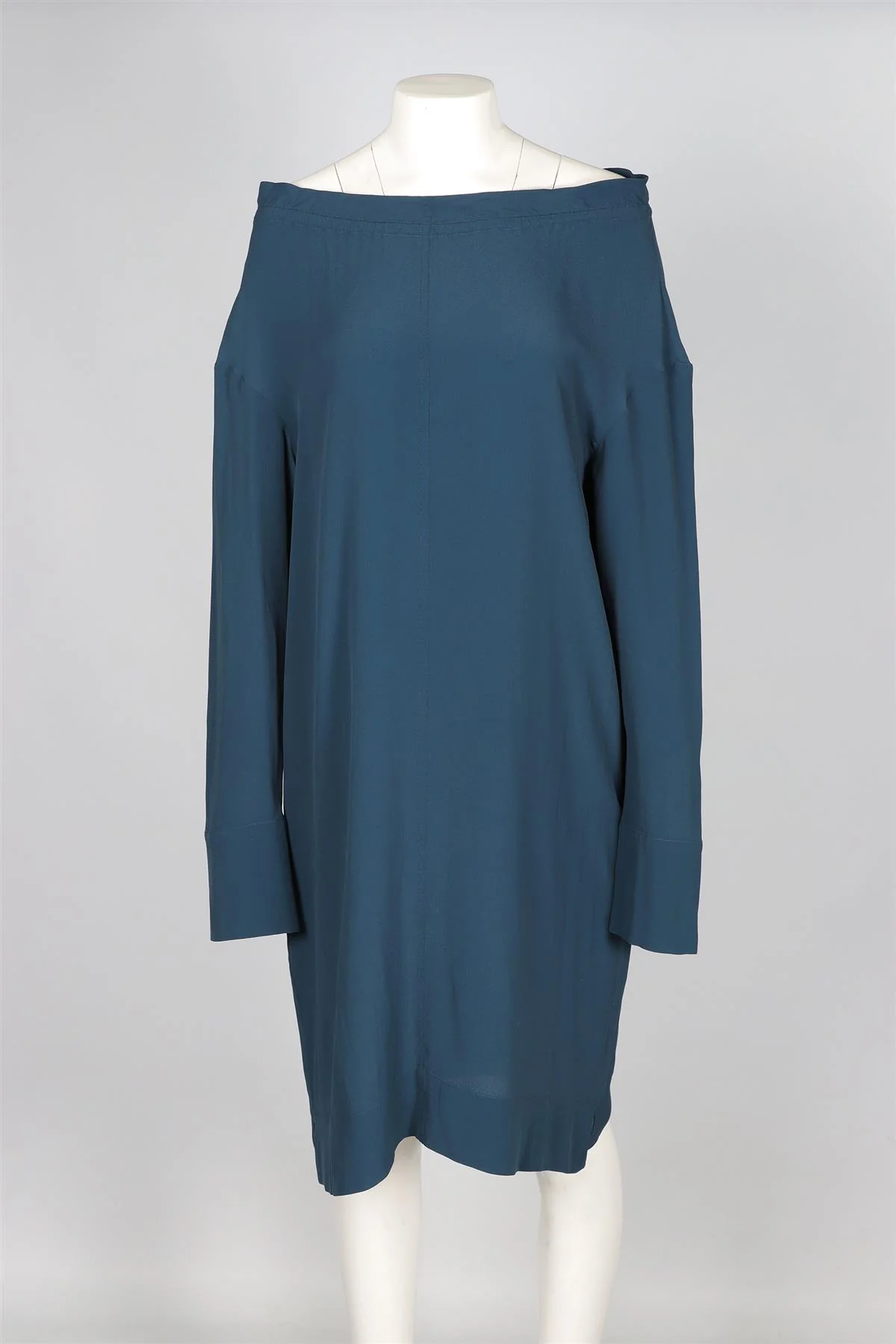 MARNI BLUE SILK MIDI DRESS IT 44 UK 12 - Image 2
