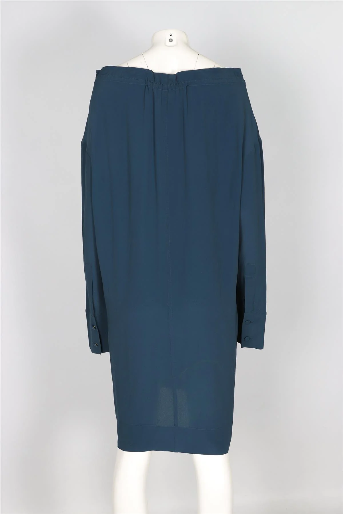 MARNI BLUE SILK MIDI DRESS IT 44 UK 12 - Image 4