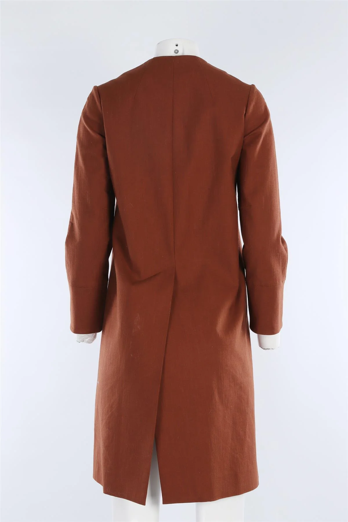 MARNI BROWN COTTON COAT IT 36 UK 4 - Image 4