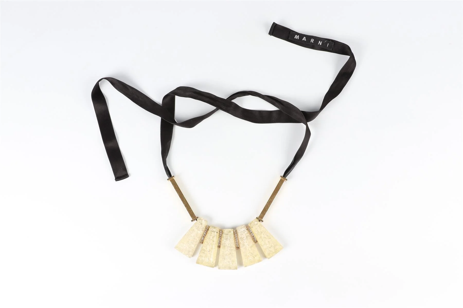 MARNI GOLD ACRYLIC NECKLACE - Image 2