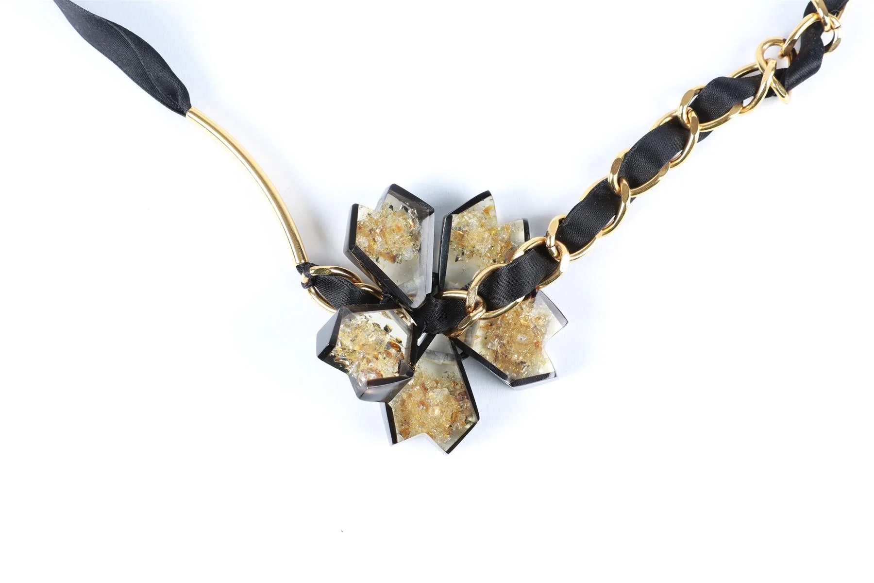 MARNI GOLD ACRYLIC NECKLACE - Image 3