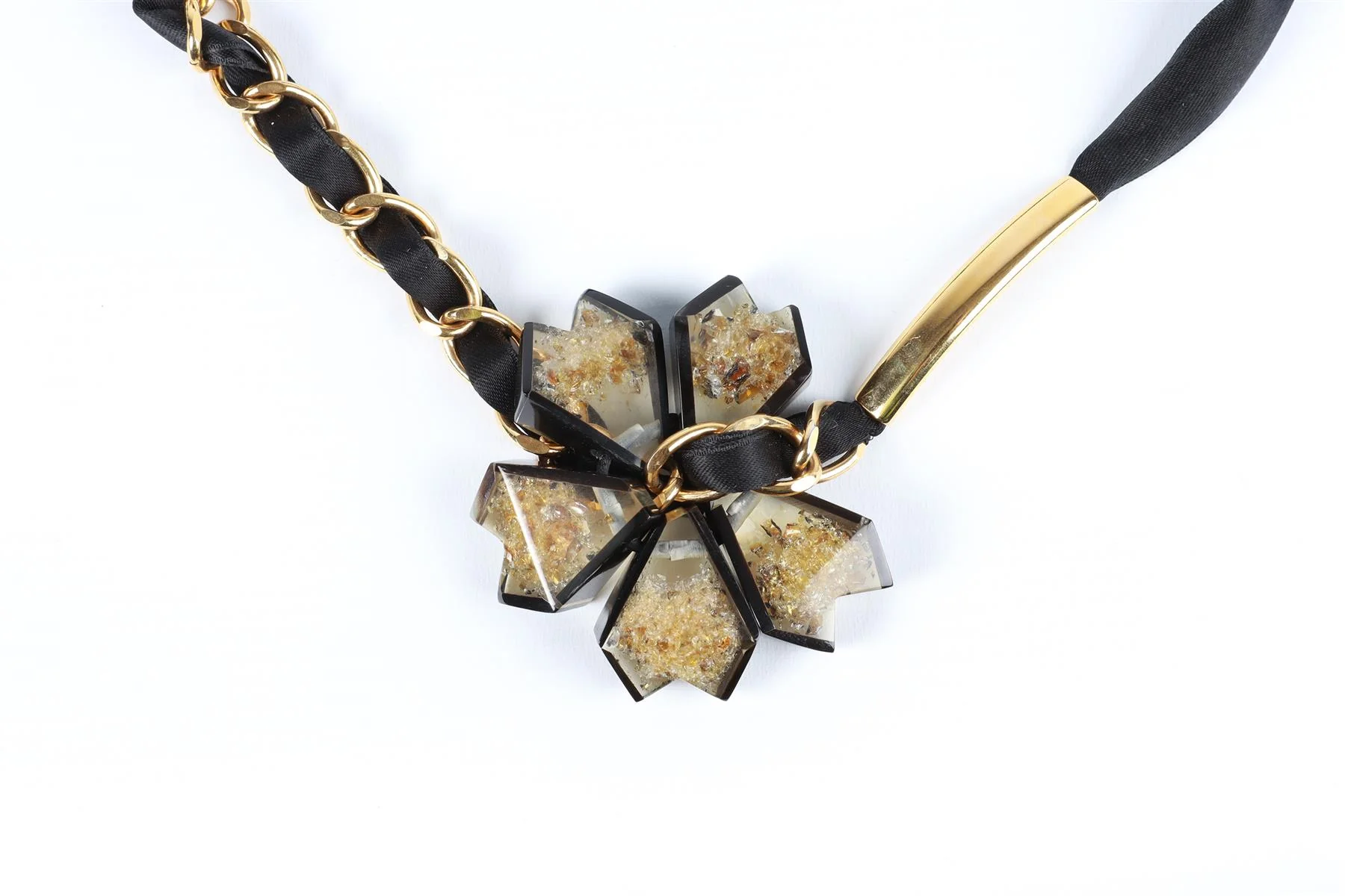 MARNI GOLD ACRYLIC NECKLACE - Image 4