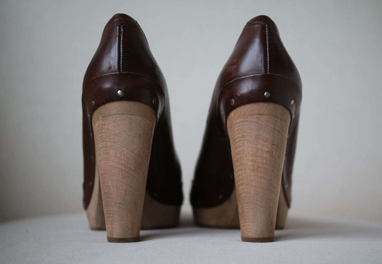 MARNI LEATHER BLOCK HEEL PUMPS EU 38 UK 5 US 8 - Image 3