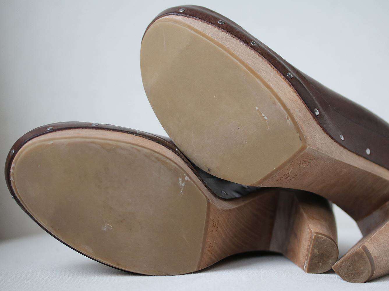 MARNI LEATHER BLOCK HEEL PUMPS EU 38 UK 5 US 8 - Image 4