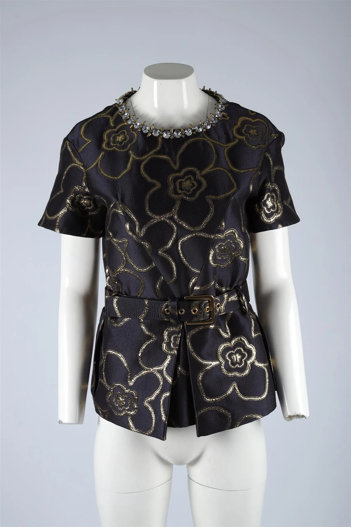 MARNI NAVY COTTON TOP IT 42 UK 10 - Image 2