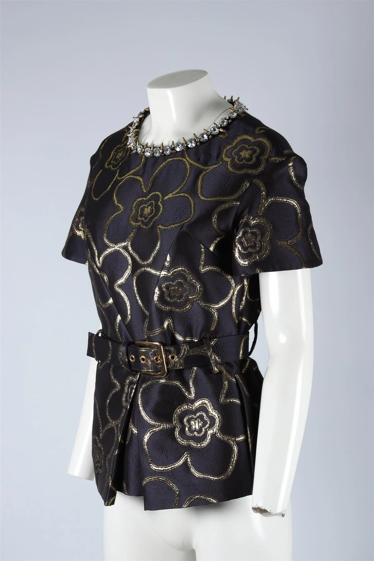 MARNI NAVY COTTON TOP IT 42 UK 10 - Image 3